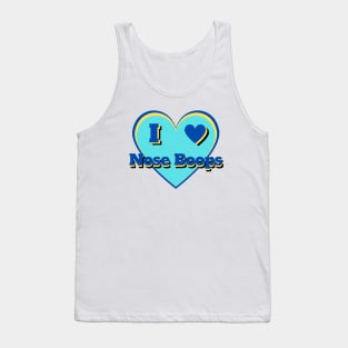 I Heart Nose Boops – I Love Nose Boops – Blue Tank Top